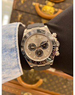 (UNUSED) 2023 YEAR ROLEX DAYTONA COSMOGRAPH 18K 750 WHITE GOLD REF 116519LN GREY DIAL 40MM WATCH 