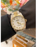 (LIKE NEW) 2005 YEAR ROLEX OYSTER PERPETUAL 36 HALF 18K 750 YELLOW GOLD REF16233 AUTOMATIC WATCH 
