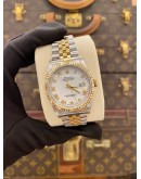 (LIKE NEW) 2005 YEAR ROLEX OYSTER PERPETUAL 36 HALF 18K 750 YELLOW GOLD REF16233 AUTOMATIC WATCH 