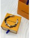 2025 LOUIS VUITTON MONOGRAM CHAIN BRACELET 19CM IN SILVER WITH BLACK STAINLESS STEEL