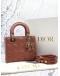 (UNUSED) CHRISTIAN DIOR SMALL LADY DIOR MY ABCDIOR IN ROSEWOOD LAMBSKIN LEATHER -FULL SET-