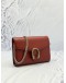 GUCCI DIONYSUS WALLET ON CHAIN IN RED PEBBLED LEATHER