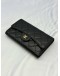 2014 CHANEL CLASSIC FLAP LONG WALLET IN BLACK CAVIAR LEATHER