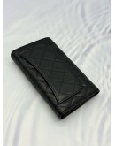 2014 CHANEL CLASSIC FLAP LONG WALLET IN BLACK CAVIAR LEATHER