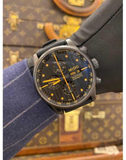 2024 MIDO MULTIFORT CHRONOGRAPH SPECIAL EDITION REF M005.614.37.051.01 BLACK DIAL 44MM AUTOMATIC WATCH