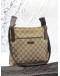 GUCCI MESSENGER CROSSBODY BAG IN BEIGE GG CANVAS LEATHER