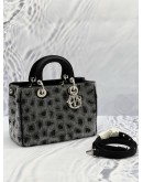 (LIKE NEW)CHRISTIAN DIOR WOOL SEQUIN LEOPARD LADY DIOR BAG 