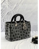 (LIKE NEW)CHRISTIAN DIOR WOOL SEQUIN LEOPARD LADY DIOR BAG 
