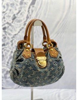LOUIS VUITTON MONOGRAM DENIM MINI PLEATY HANDBAG 