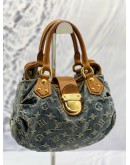LOUIS VUITTON MONOGRAM DENIM MINI PLEATY HANDBAG 