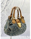LOUIS VUITTON MONOGRAM DENIM MINI PLEATY HANDBAG 