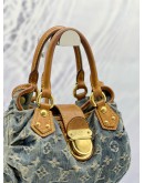 LOUIS VUITTON MONOGRAM DENIM MINI PLEATY HANDBAG 