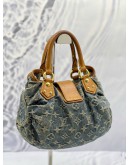 LOUIS VUITTON MONOGRAM DENIM MINI PLEATY HANDBAG 