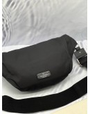 VALENTINO VLTN BELT BAG BLACK LEATHER NYLON 
