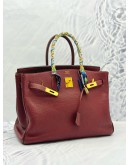 HERMES BIRKIN 35 IN ROUGE H TOGO LEATHER