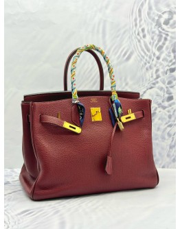HERMES BIRKIN 35 IN ROUGE H TOGO LEATHER HERMES BIRKIN 35 IN ROUGE H TOGO LEATHER