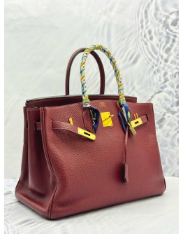 HERMES BIRKIN 35 IN ROUGE H TOGO LEATHER HERMES BIRKIN 35 IN ROUGE H TOGO LEATHER