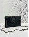 YSL SAINT LAURENT ENVELOPE CHAIN CROSSBODY BAG IN BLACK CALFSKIN LEATHER