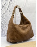 BOTTEGA VENETA INTRECCIATO BROWN SHOULDER BAG 