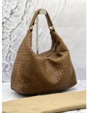 BOTTEGA VENETA INTRECCIATO BROWN SHOULDER BAG 