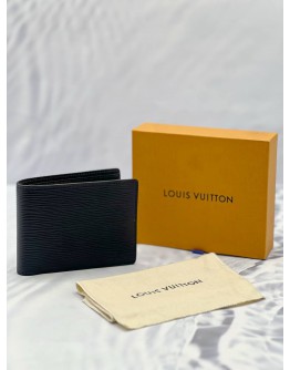 (LIKE NEW) MICROCHIP LOUIS VUITTON EPI LEATHER BIFOLD WALLET -FULL SET- 