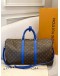 (LIKE NEW) LOUIS VUITTON KEEPALL BANDOULIERE 50 IN MONOGRAM INDIGO BLUE CANVAS 