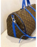 (LIKE NEW) LOUIS VUITTON KEEPALL BANDOULIERE 50 IN MONOGRAM INDIGO BLUE CANVAS 