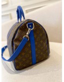 (LIKE NEW) LOUIS VUITTON KEEPALL BANDOULIERE 50 IN MONOGRAM INDIGO BLUE CANVAS 