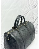 (LIKE NEW) GUCCI MEDIUM JOY BOSTON TOP HANDLE BAG IN BLACK GG GUCCISSIMA LEATHER