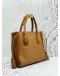 LONGCHAMP PENELOPE FANTASY TOTE TOP HANDLE BAG IN BROWN CALFSKIN WITH SUEDE LEATHER
