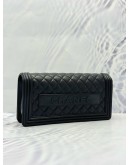 (LIKE NEW) CHANEL BOY CLUTCH IN BLACK LAMBSKIN LEATHER