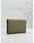 GUCCI DIONYSUS WALLET ON CHAIN IN BEIGE GG SUPREME CANVAS WITH CALFSKIN LEATHER