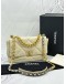 (UNUSED) CHANEL 19 FLAP SHOULDER BAG IN IVORY LAMBSKIN LEATHER -FULL SET-