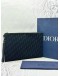 (LIKE NEW) CHRISTIAN DIOR A4 POUCH IN BLACK DIOR OBLIQUE JACQUARD WITH CALFSKIN LEATHER -FULL SET-