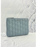 (LIKE NEW) COACH POUCH 28 PILLOW IN BABY BLUE CALFSKIN LEATHER