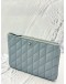 (LIKE NEW) COACH POUCH 28 PILLOW IN BABY BLUE CALFSKIN LEATHER