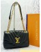 LOUIS VUITTON NEW WAVE CHAIN SHOULDER AND CROSSBODY BAG IN BLACK CALFSKIN LEATHER -FULL SET-