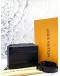 MICROCHIP LOUIS VUITTON M59163 HANDLE SOFT TRUNK CROSSBODY BAG IN BLACK TAURILLON MONOGRAM CALFSKIN LEATHER -FULL SET-