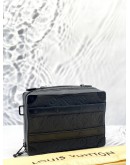MICROCHIP LOUIS VUITTON M59163 HANDLE SOFT TRUNK CROSSBODY BAG IN BLACK TAURILLON MONOGRAM CALFSKIN LEATHER -FULL SET-