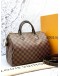 (LIKE NEW) LOUIS VUITTON SPEEDY 30 DAMIER EBENE CANVAS HANDLE BAG WITH STRAP 