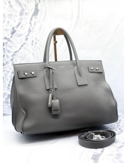YSL SAINT LAURENT SAC DE JOUR LARGE IN GRAINED CALFSKIN LEATHER
