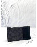 COACH ZIP CARD CASE IN SIGNATURE CANVAS 
