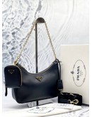 (LIKE NEW) PRADA RE-EDITION 2005 SAFFIANO LEATHER BAG IN BLACK - FULL SET-