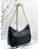 (LIKE NEW) PRADA RE-EDITION 2005 SAFFIANO LEATHER BAG IN BLACK - FULL SET-