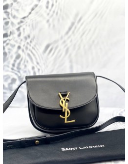 YSL SAINT LAURENT KAIA SMALL SATCHEL CROSSBODY IN BLACK