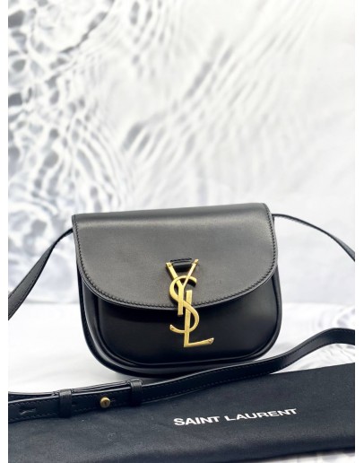 YSL SAINT LAURENT KAIA SMALL SATCHEL CROSSBODY IN BLACK