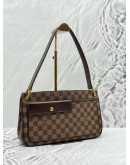 LOUIS VUITTON AUBAGNE SHOULDER BAG IN BROWN DAMIER EBENE CANVAS