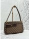 LOUIS VUITTON AUBAGNE SHOULDER BAG IN BROWN DAMIER EBENE CANVAS