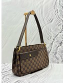 LOUIS VUITTON AUBAGNE SHOULDER BAG IN BROWN DAMIER EBENE CANVAS