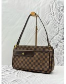 LOUIS VUITTON AUBAGNE SHOULDER BAG IN BROWN DAMIER EBENE CANVAS